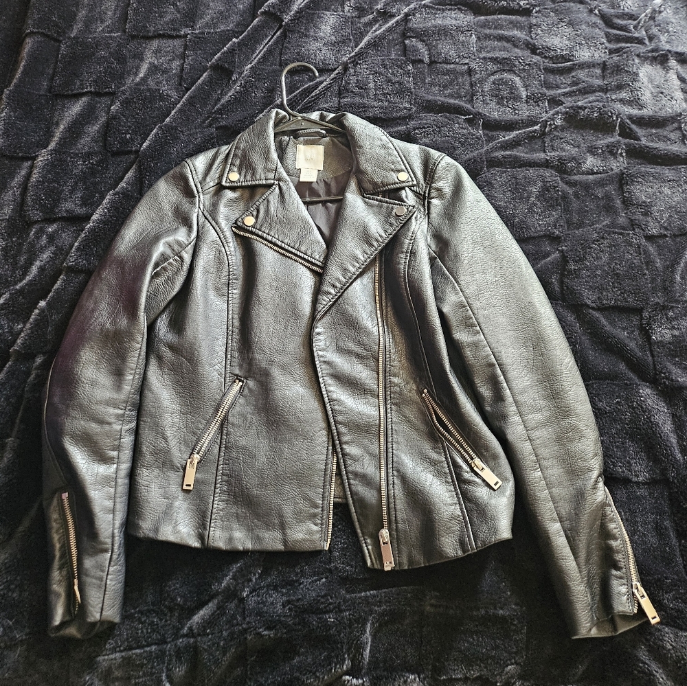 H&M Black Leather Women's Jacket